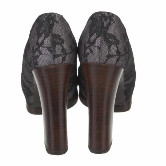 Gucci x Tom Ford Floral Lace Print Lavender Purple Block Heels size 38 size 8 - Picture 4 of 8